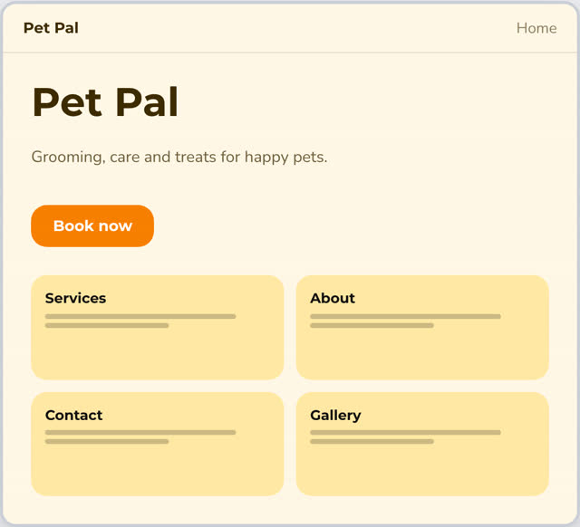 Pet care template preview