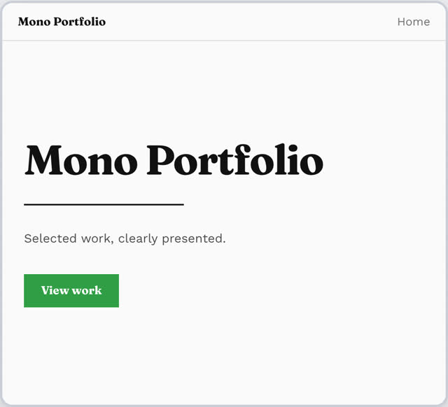 Portfolio template preview